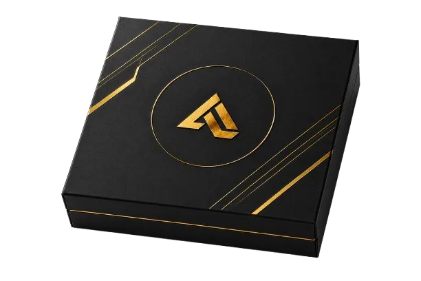 Foil detail on premium coffee packaging