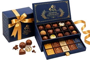 Chocolate gift boxes with branded presentation